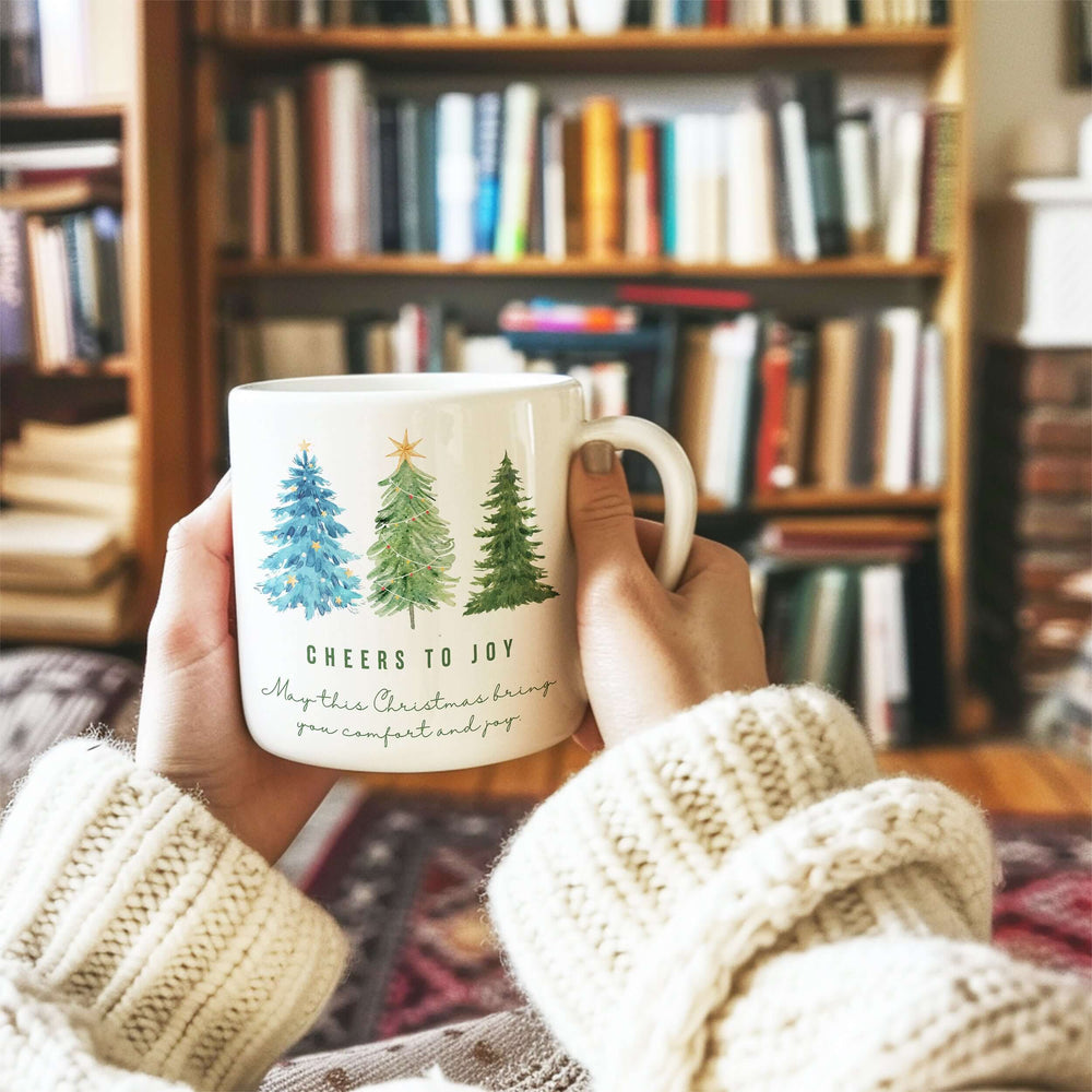 Cheers To Joy Christmas Holiday Greeting Coffee Mug - Festive, Mugs, $ 14.50, A Moment Of Now™