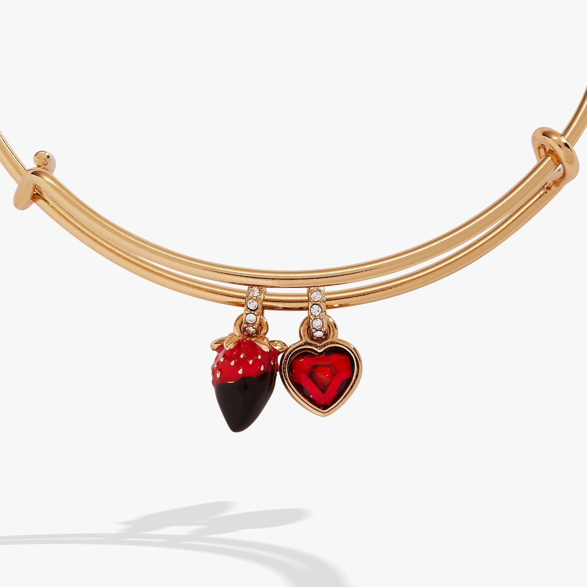 Chocolate-Covered Strawberry Duo Charm Bangle, Bracelets, $ 34.00, A Moment Of Now™