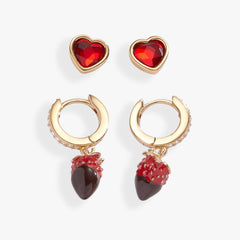 Chocolate-Covered Strawberry Earrings Set of 2, Earrings, $ 44.00, A Moment Of Now™