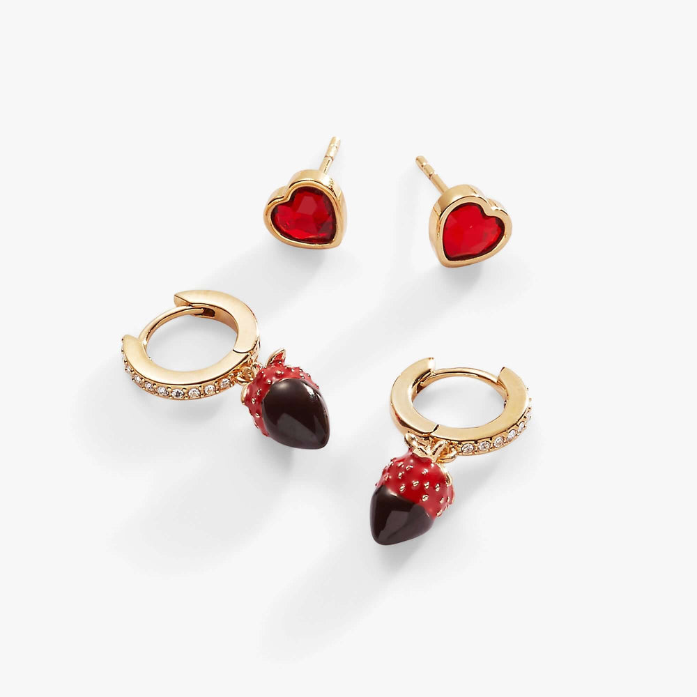 Chocolate-Covered Strawberry Earrings Set of 2, Earrings, $ 44.00, A Moment Of Now™