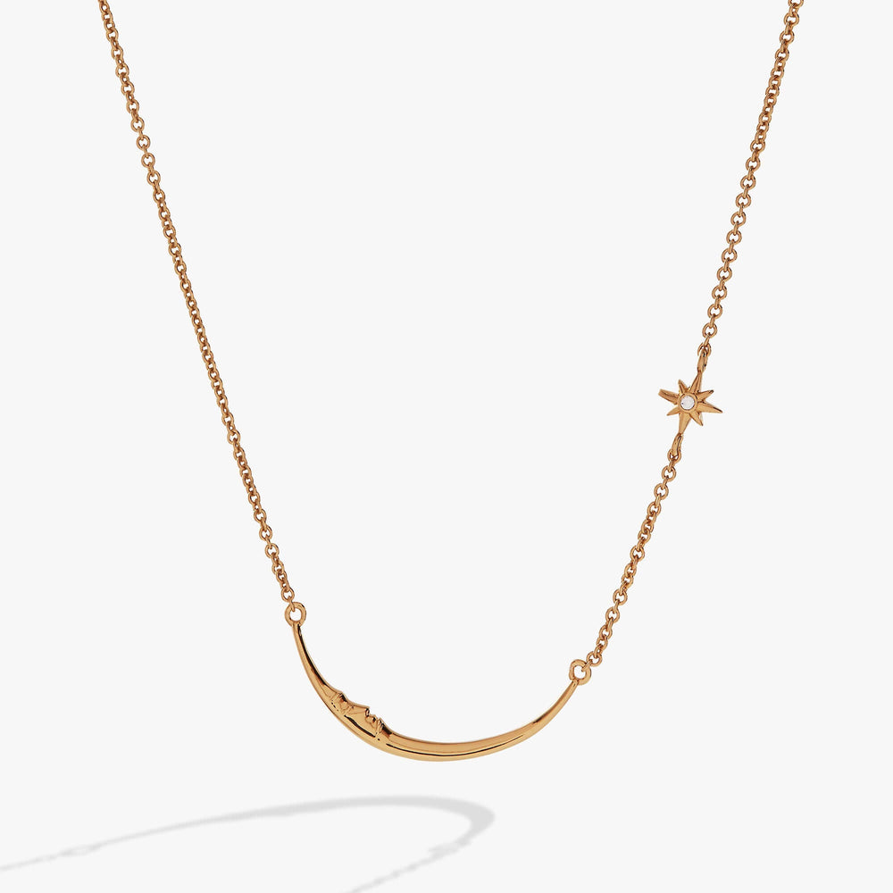 Crescent Moon Necklace, Necklaces, $ 48.00, A Moment Of Now™
