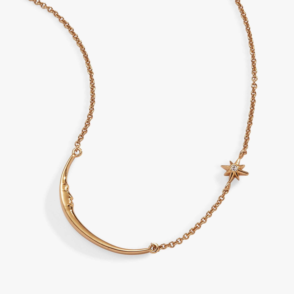 Crescent Moon Necklace, Necklaces, $ 48.00, A Moment Of Now™