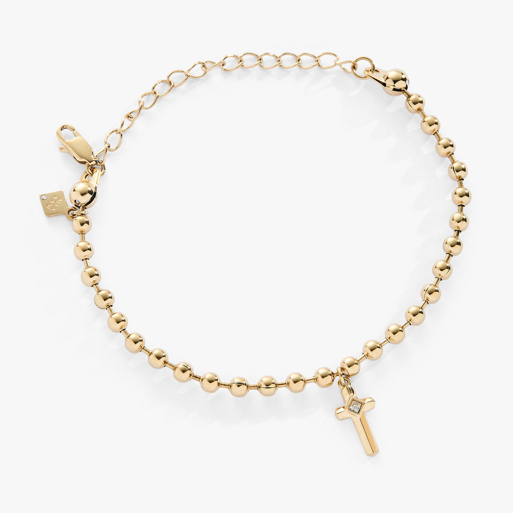 Cross Ball Chain Bracelet, Bracelets, $ 38.00, A Moment Of Now™