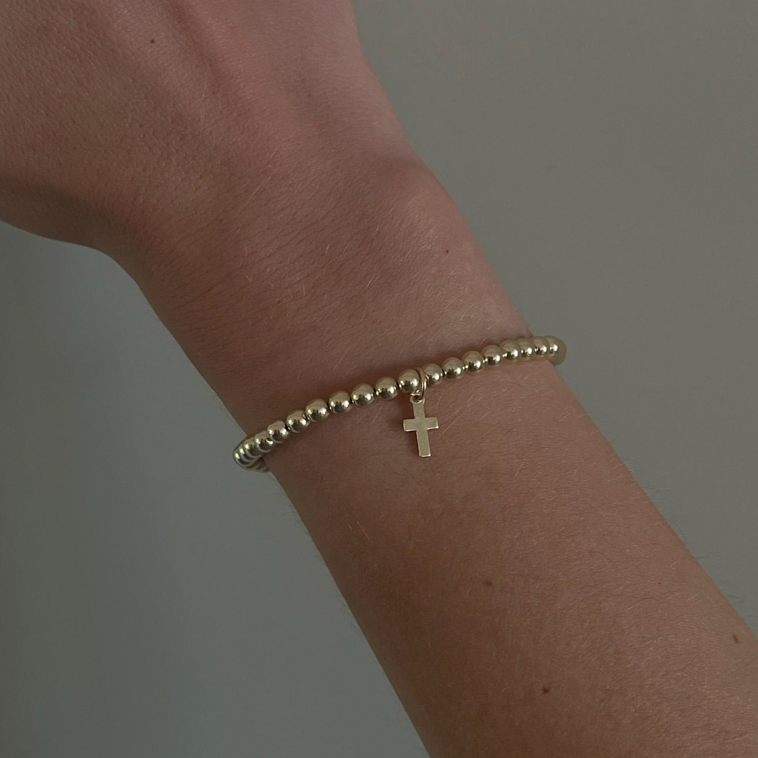Cross Juno Bracelet 4mm | 14K Gold Filled Cross Charm, Bracelets, $ 60.00, A Moment Of Now™