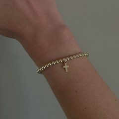 Cross Juno Bracelet 4mm | 14K Gold Filled Cross Charm, Bracelets, $ 60.00, A Moment Of Now™