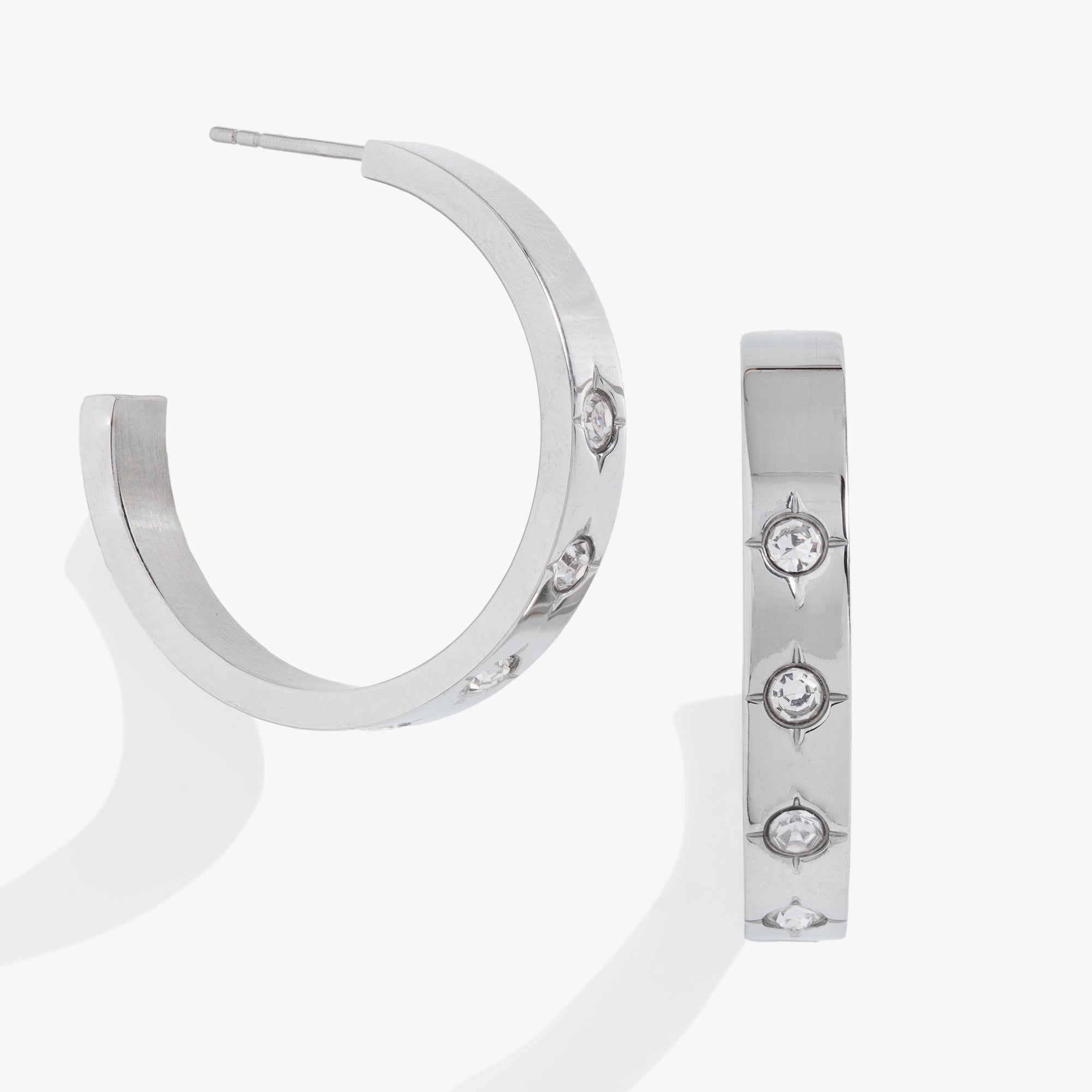Crystal Accent Hoop, Earrings, $ 24.90, A Moment Of Now™