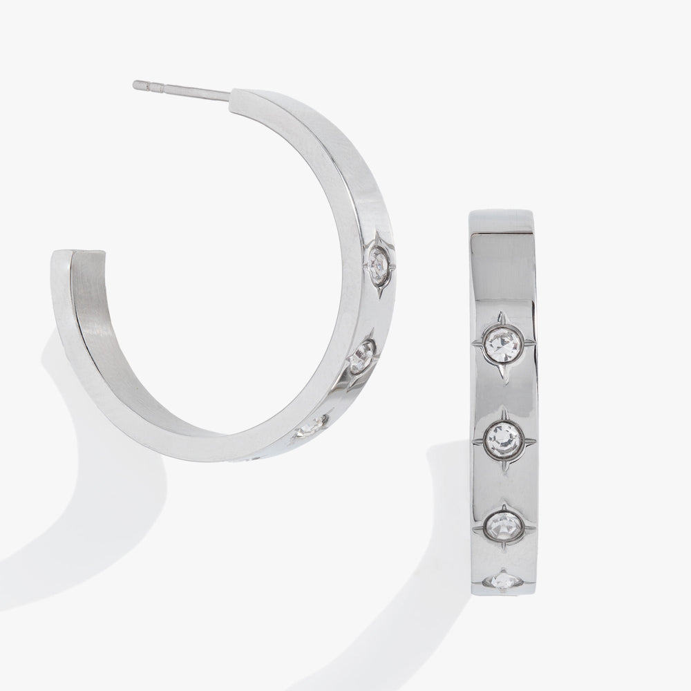 Crystal Accent Hoop, Earrings, $ 24.90, A Moment Of Now™