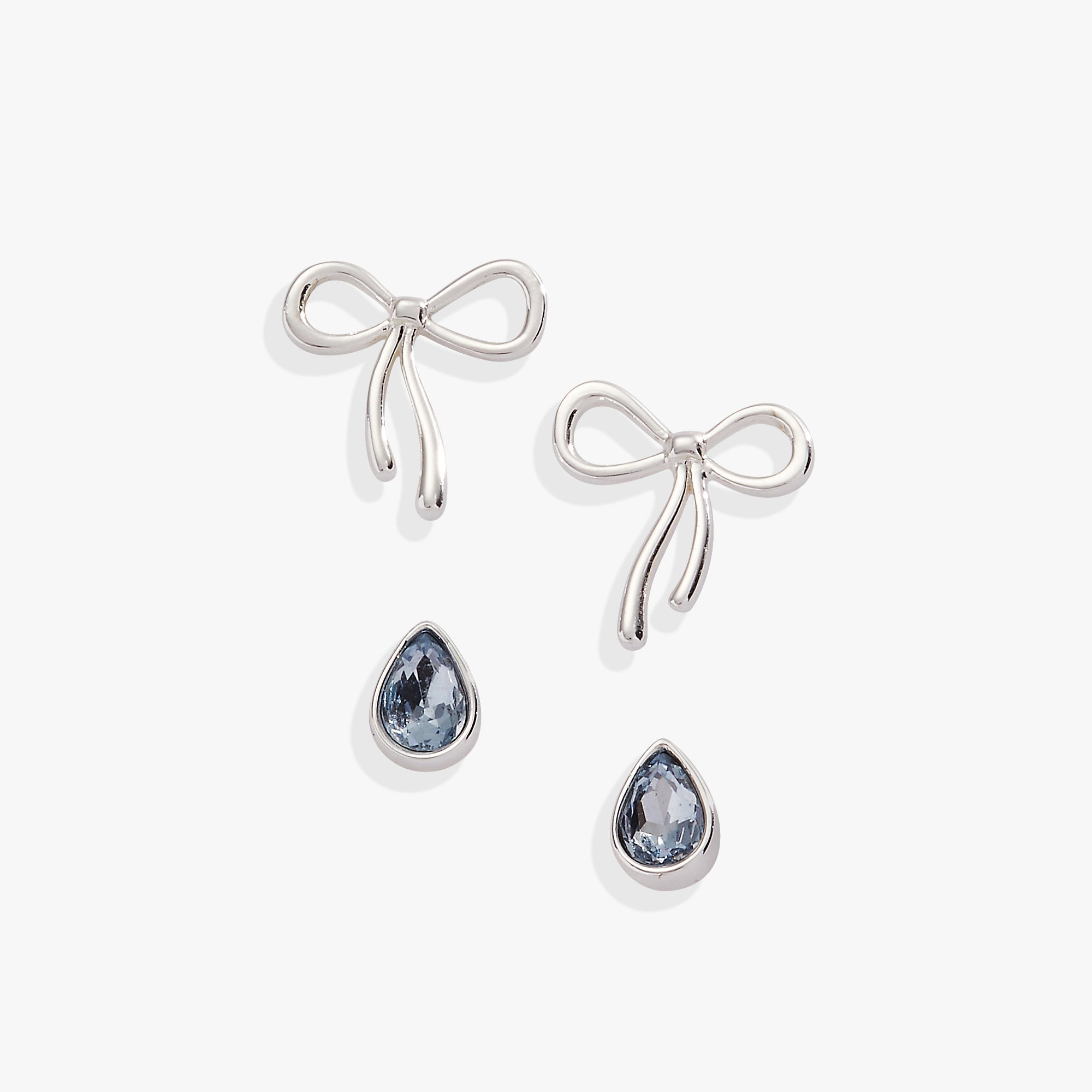Bow & Teardrop Stud Earring Set, Earrings, $ 44.00, A Moment Of Now™