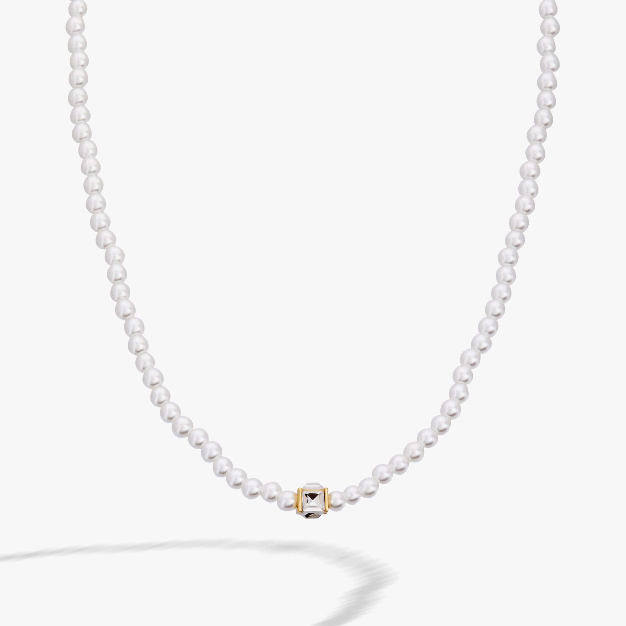 Crystal and Pearl Beaded Necklace, Necklaces, $ 48.00, A Moment Of Now™