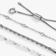 Crystal + Pearl Stranded™ Bracelet Set, Bracelets, $ 78.00, A Moment Of Now™