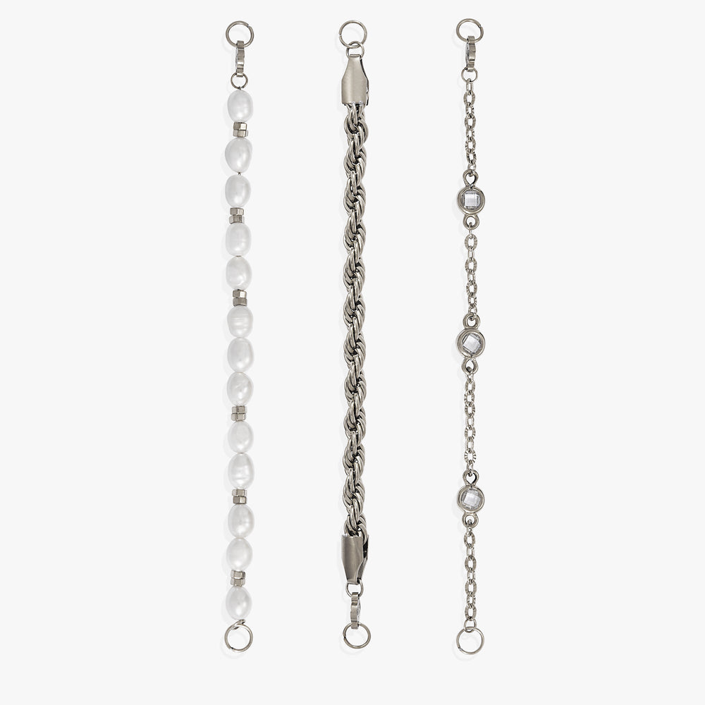 Crystal + Pearl Stranded™ Bracelet Set, Bracelets, $ 78.00, A Moment Of Now™