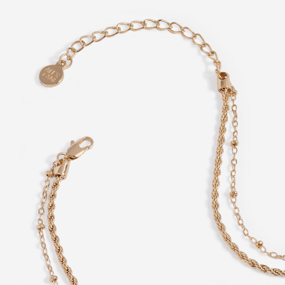 Crystal Dragonfly Double Layer Necklace, Necklaces, $ 58.00, A Moment Of Now™