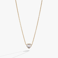 Crystal Heart Pendant Necklace, Necklaces, $ 23.90, A Moment Of Now™