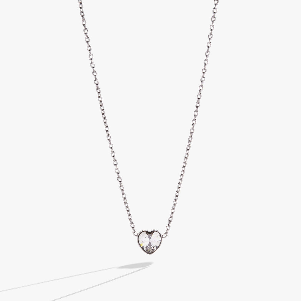 Crystal Heart Pendant Necklace, Necklaces, $ 23.90, A Moment Of Now™