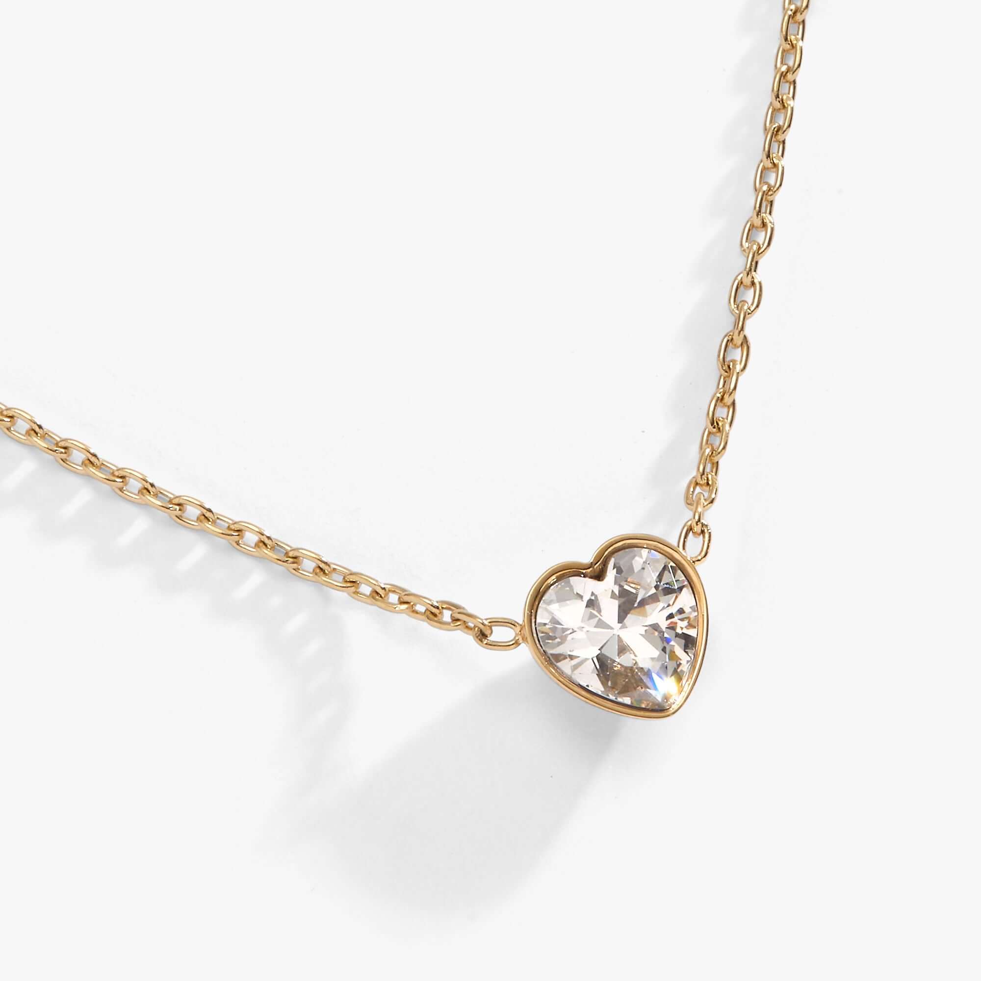 Crystal Heart Pendant Necklace, Necklaces, $ 23.90, A Moment Of Now™