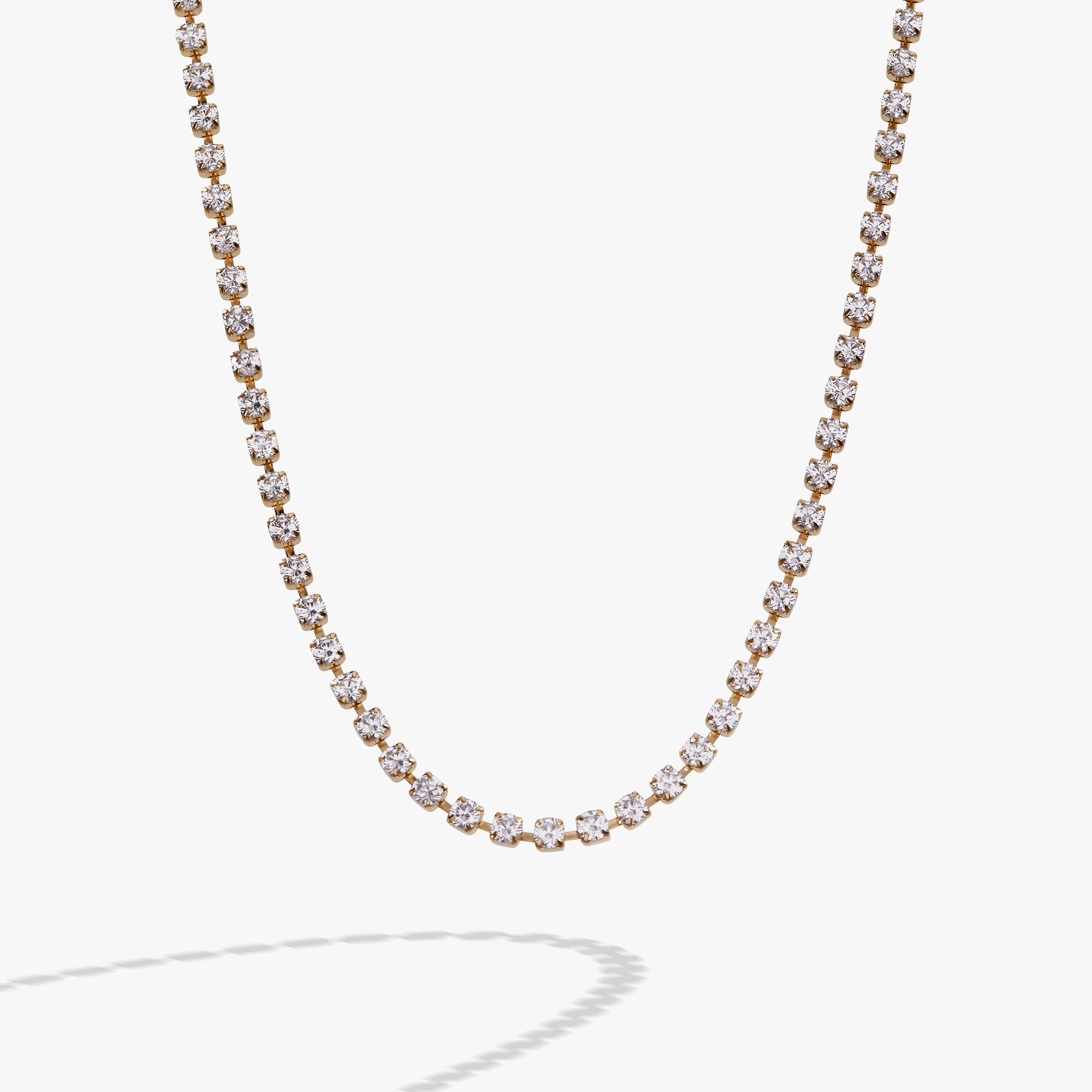 Crystal Tennis Chain Necklace, Necklaces, $ 23.90, A Moment Of Now™