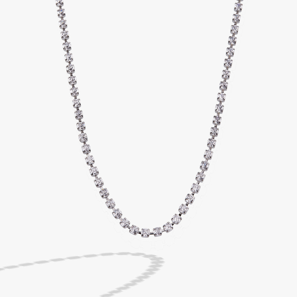 Crystal Tennis Chain Necklace, Necklaces, $ 23.90, A Moment Of Now™