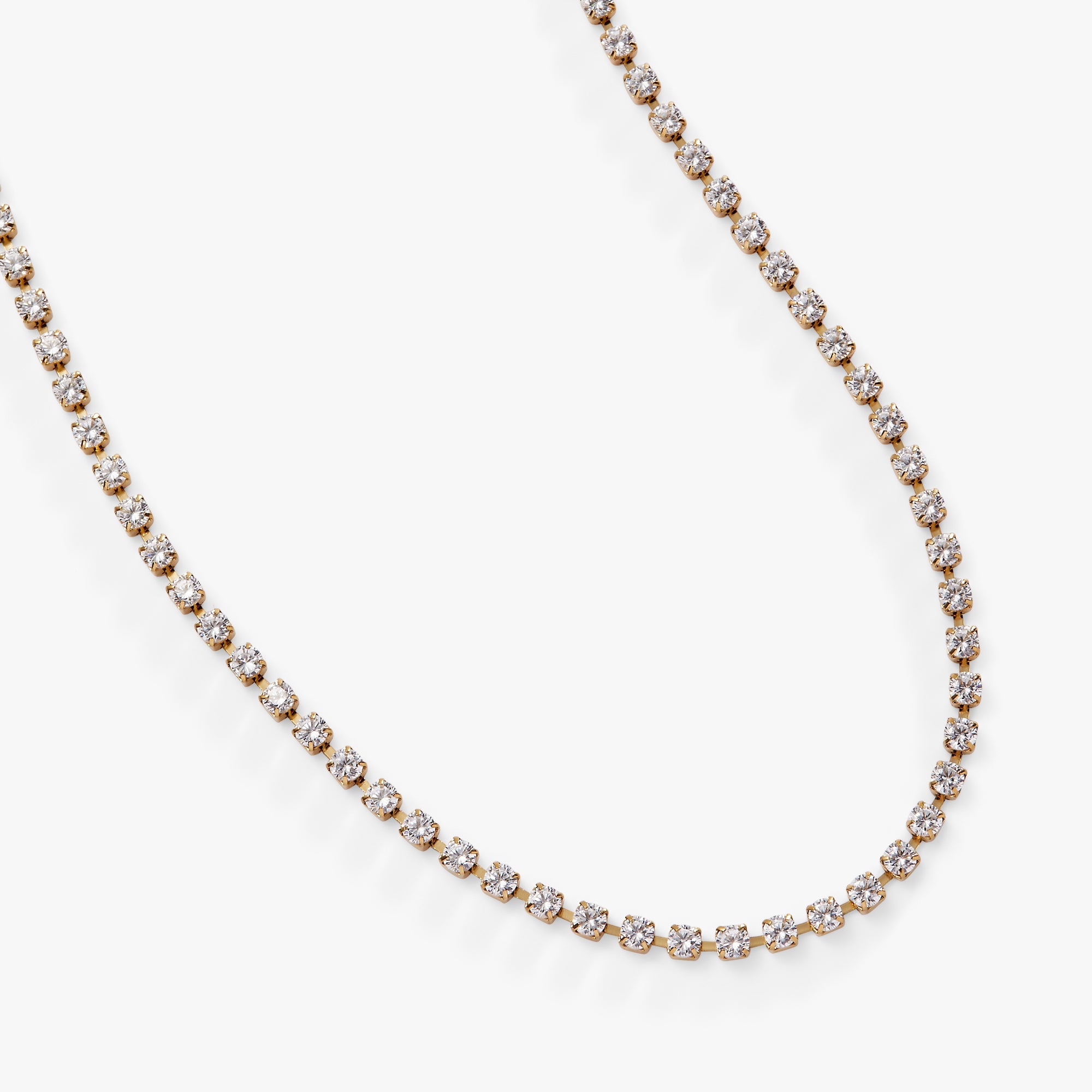 Crystal Tennis Chain Necklace, Necklaces, $ 23.90, A Moment Of Now™