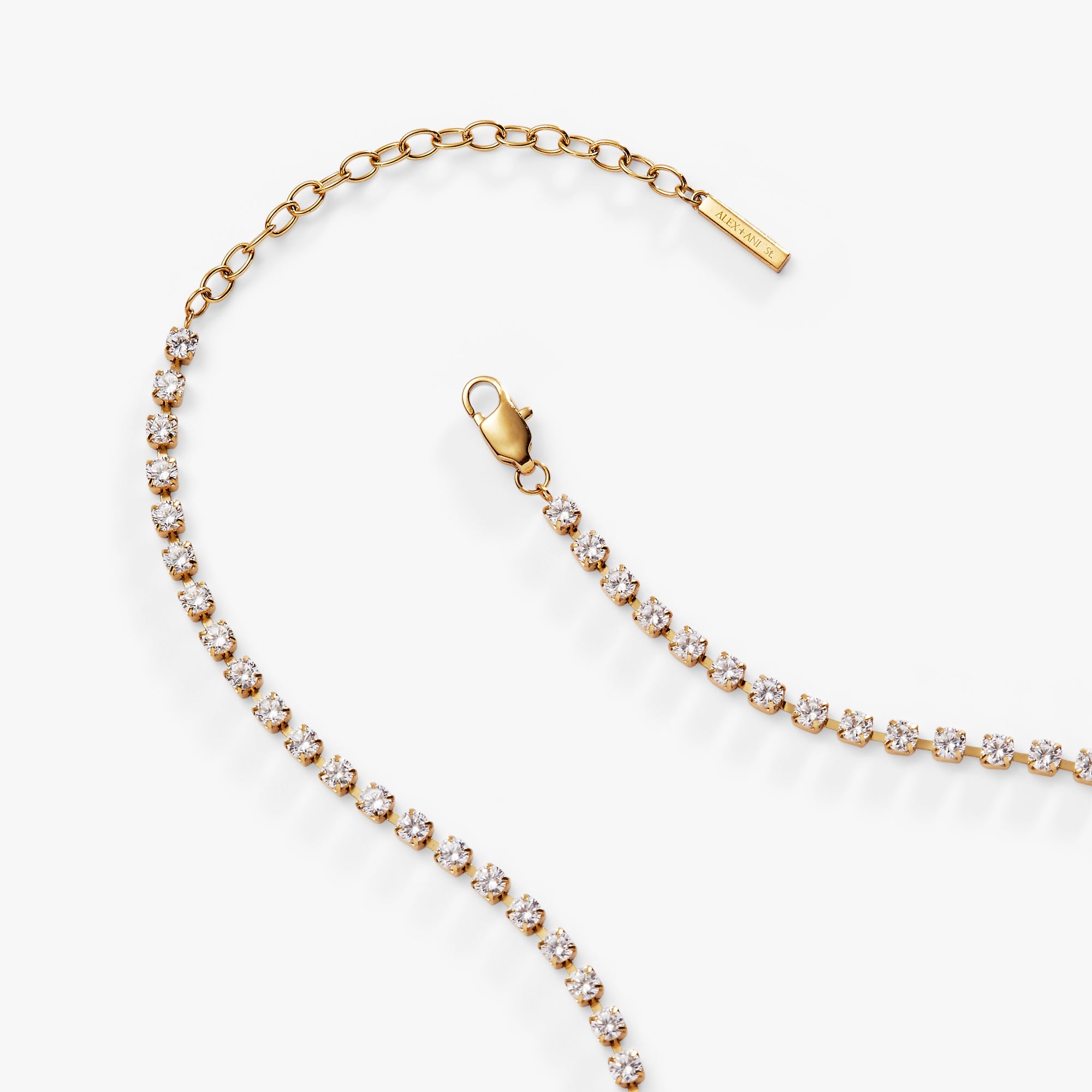 Crystal Tennis Chain Necklace, Necklaces, $ 23.90, A Moment Of Now™