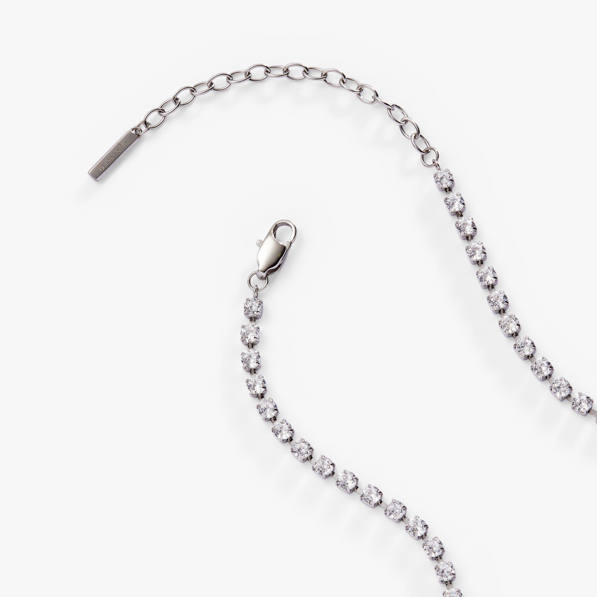 Crystal Tennis Chain Necklace, Necklaces, $ 23.90, A Moment Of Now™