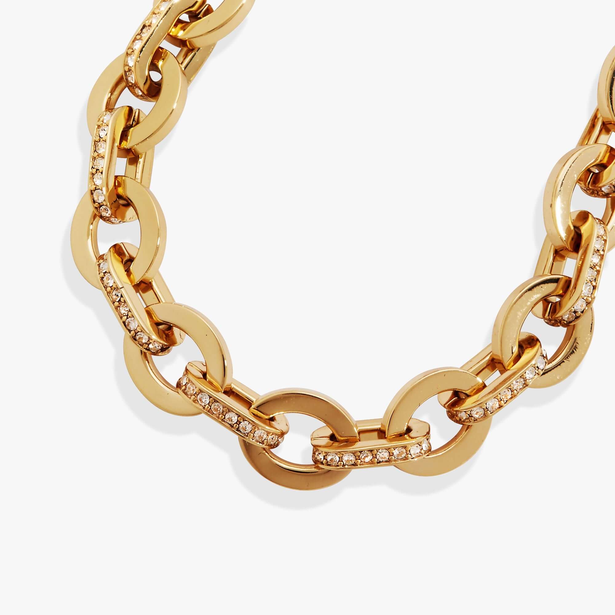 Delicate Oval Link Crystal Chain Toggle Bracelet, Bracelets, $ 23.90, A Moment Of Now™