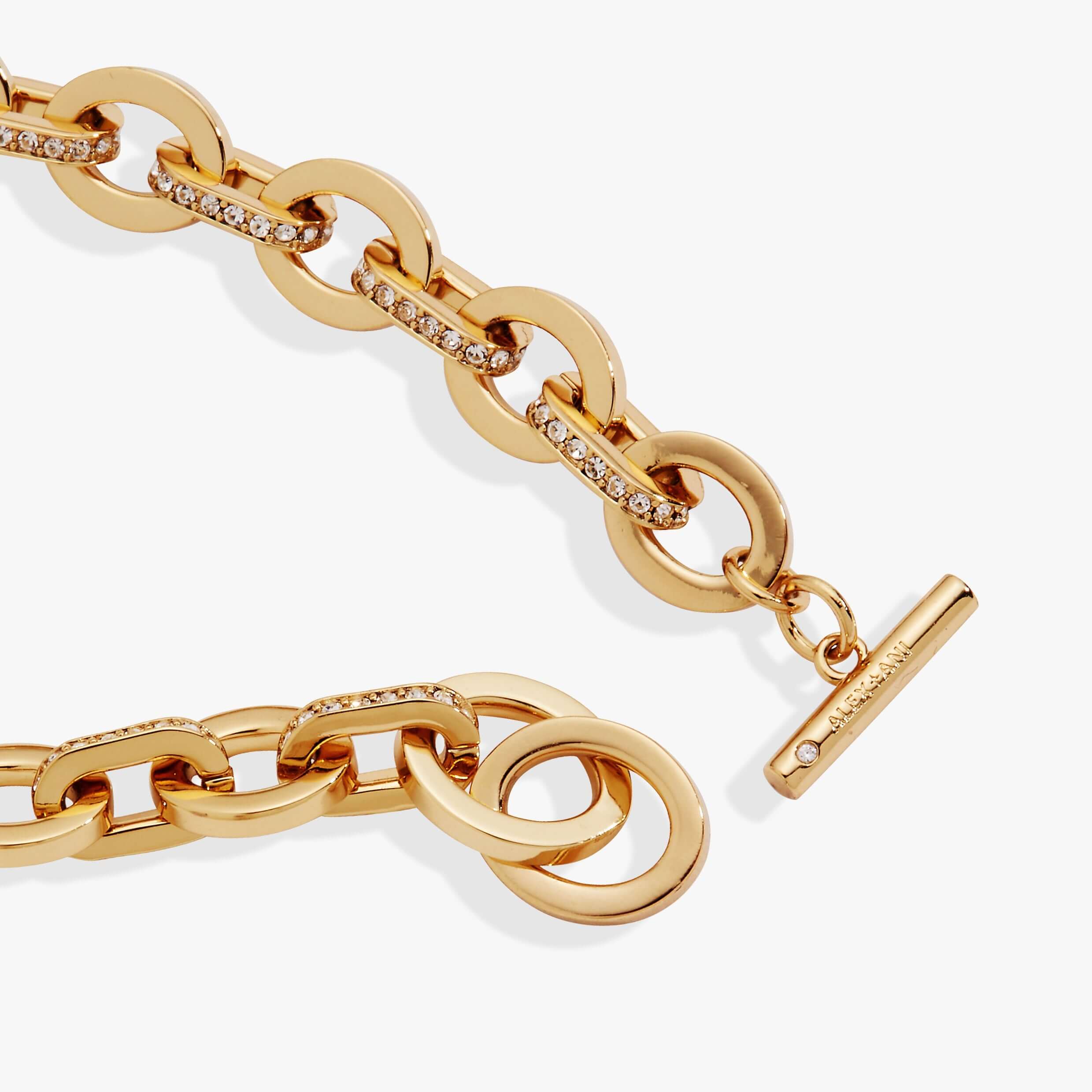 Delicate Oval Link Crystal Chain Toggle Bracelet, Bracelets, $ 23.90, A Moment Of Now™