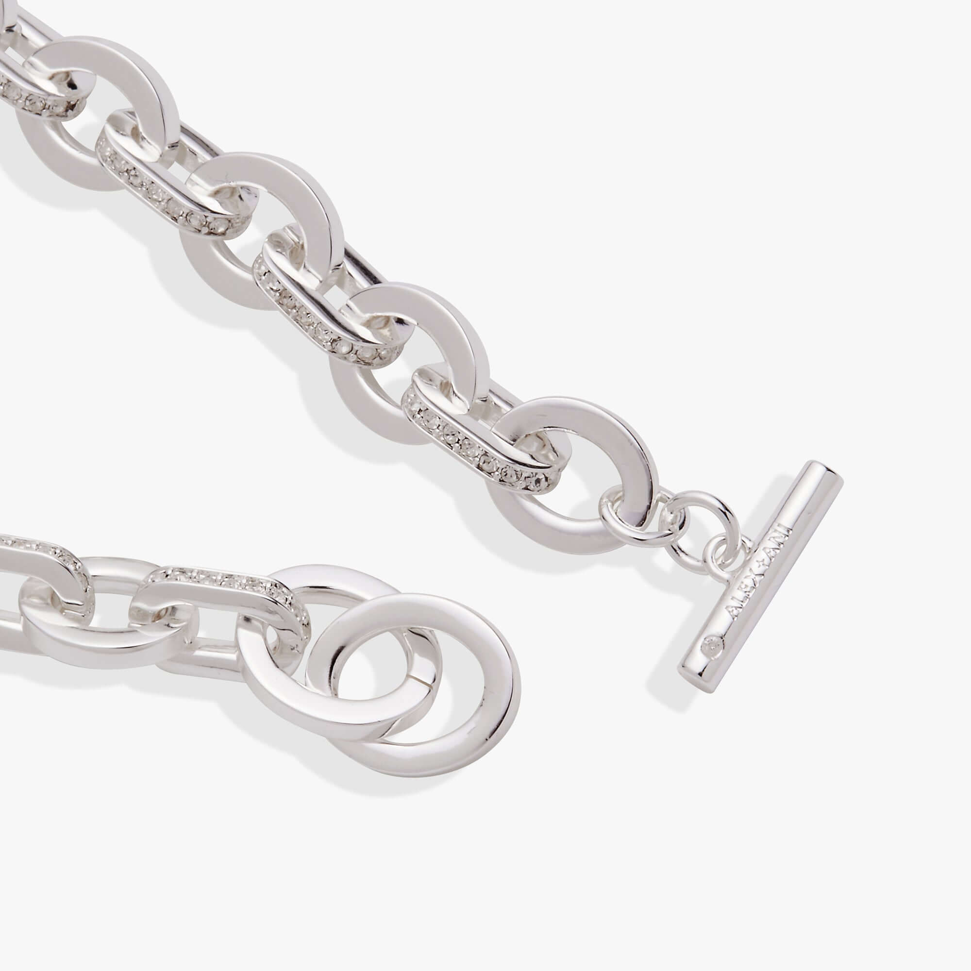 Delicate Oval Link Crystal Chain Toggle Bracelet, Bracelets, $ 23.90, A Moment Of Now™