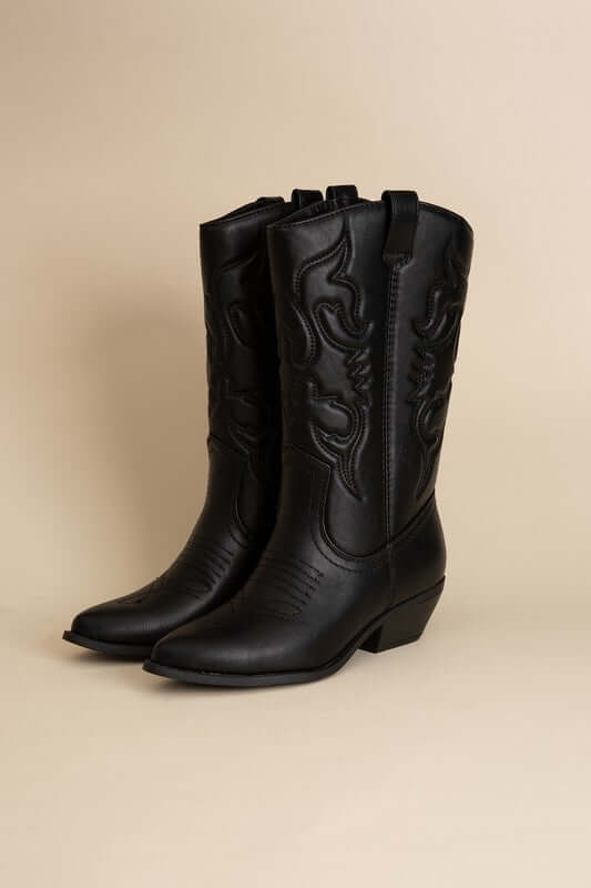 Rerun Western Cowgirl Embroidery Boots