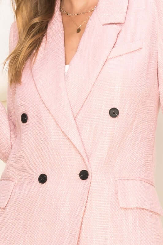 Sugarplum Long-Sleeve Double-Breasted Blazer, HYFVE, A Moment Of Now