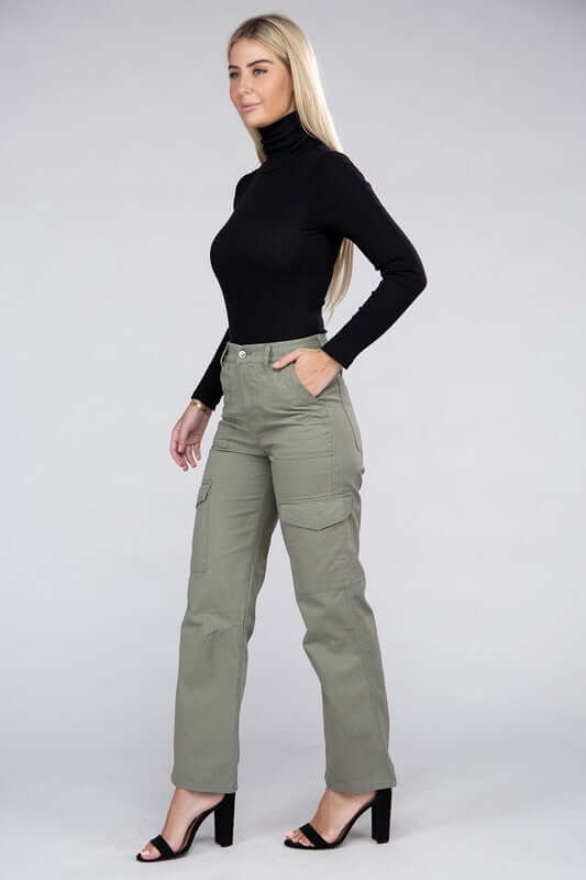 Everyday Wear Elastic-Waist Cargo Pants, Ambiance Apparel, $ 32.95