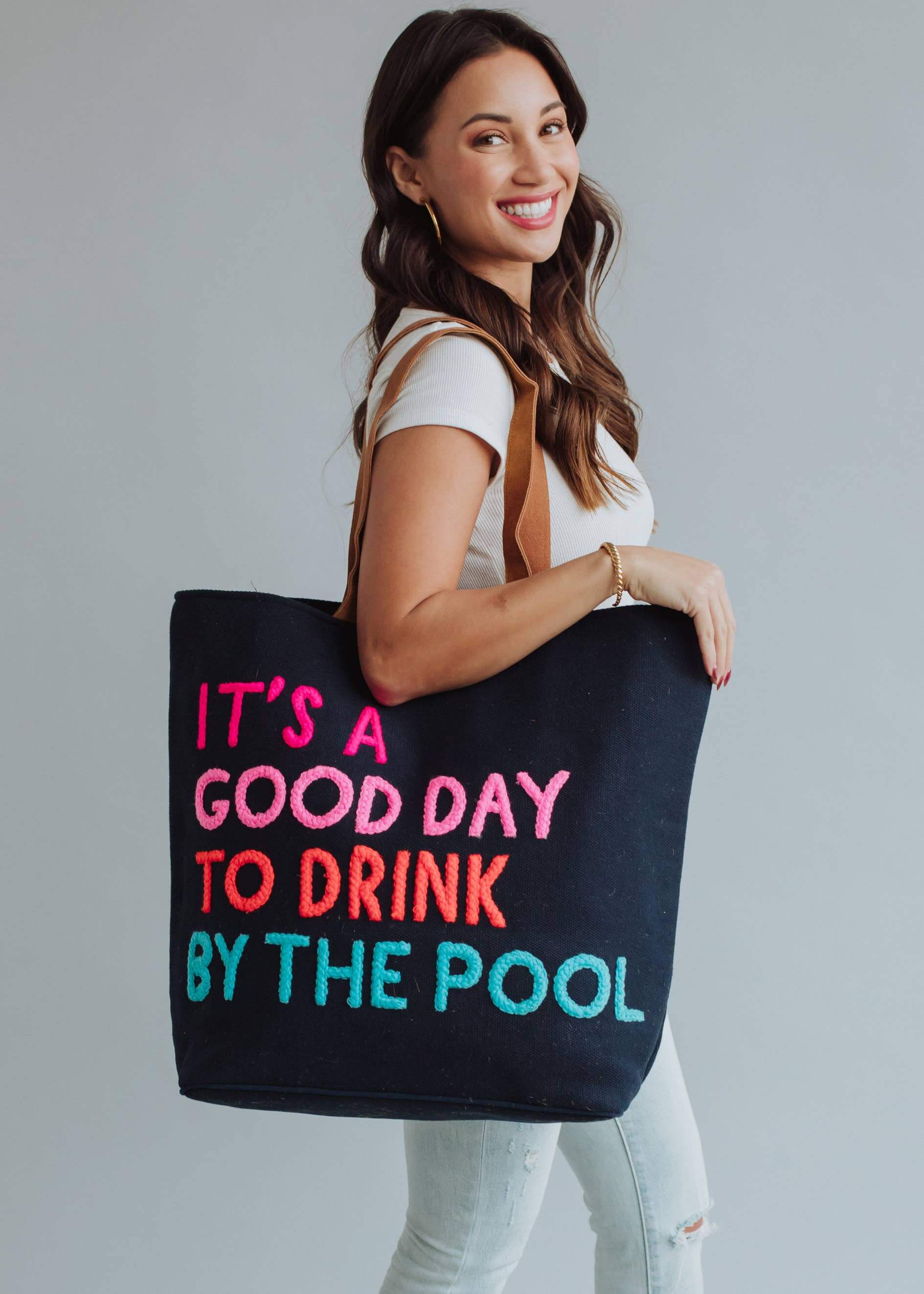 Navy Poolside Bliss Tote, Accessories, $ 89.00, A Moment Of Now™