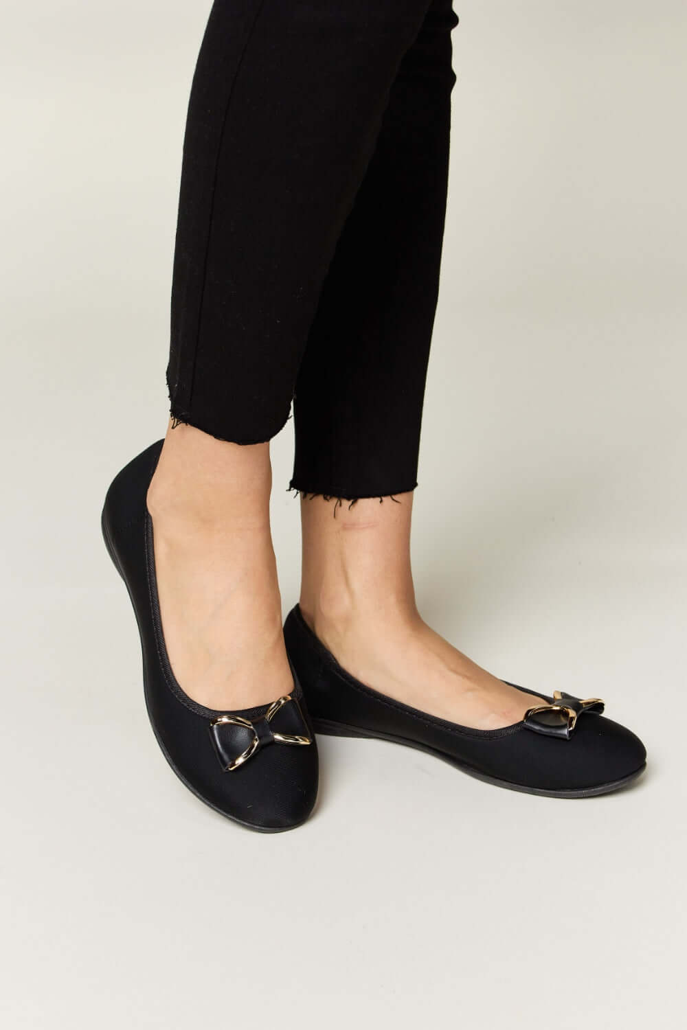 Charcoal Metal Buckle Flats Loafers - Chic & Comfortable, Flats, $ 25.00, A Moment Of Now™