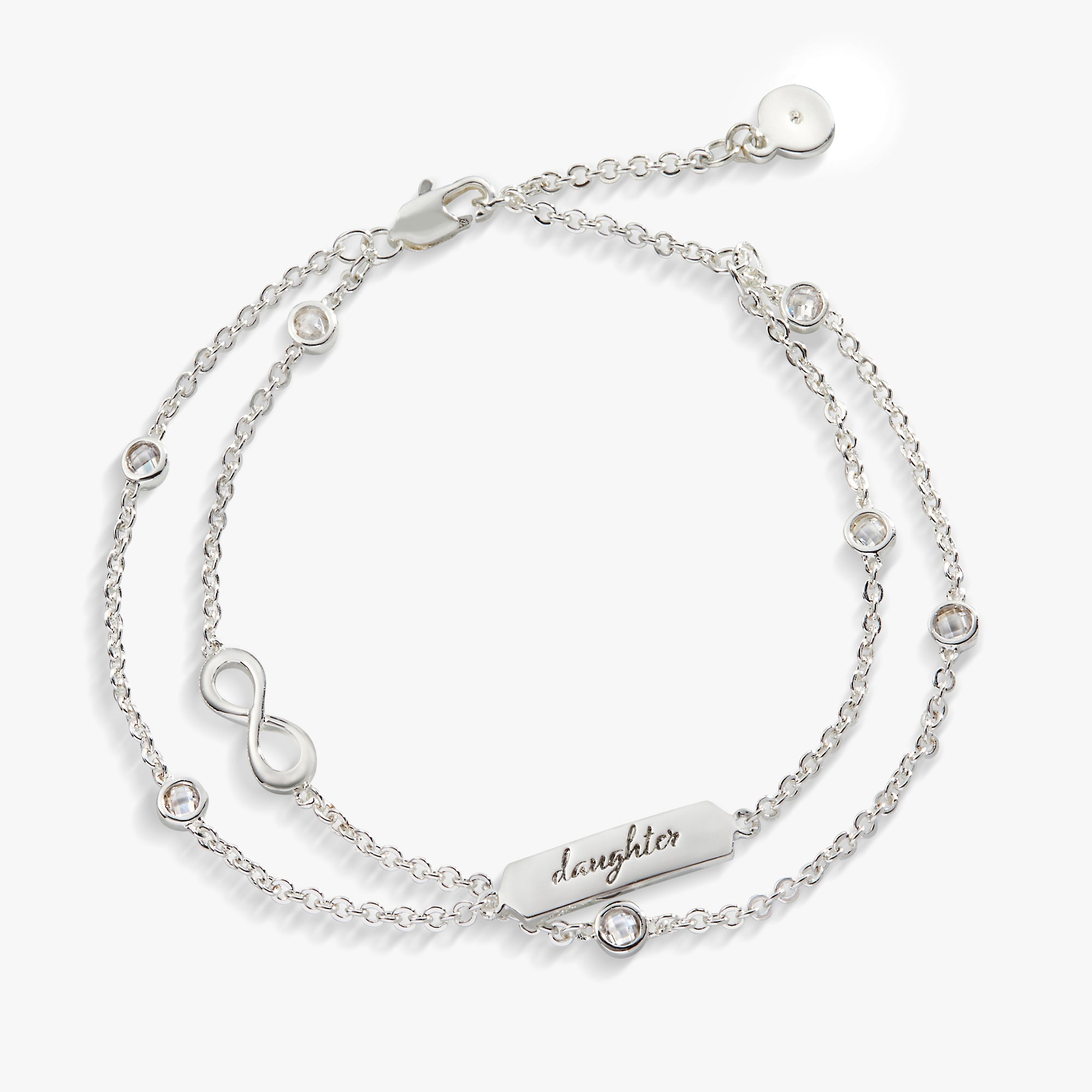 Daughter Infinity Chain Double Strand Bracelet, Bracelets, $ 38.00, A Moment Of Now™