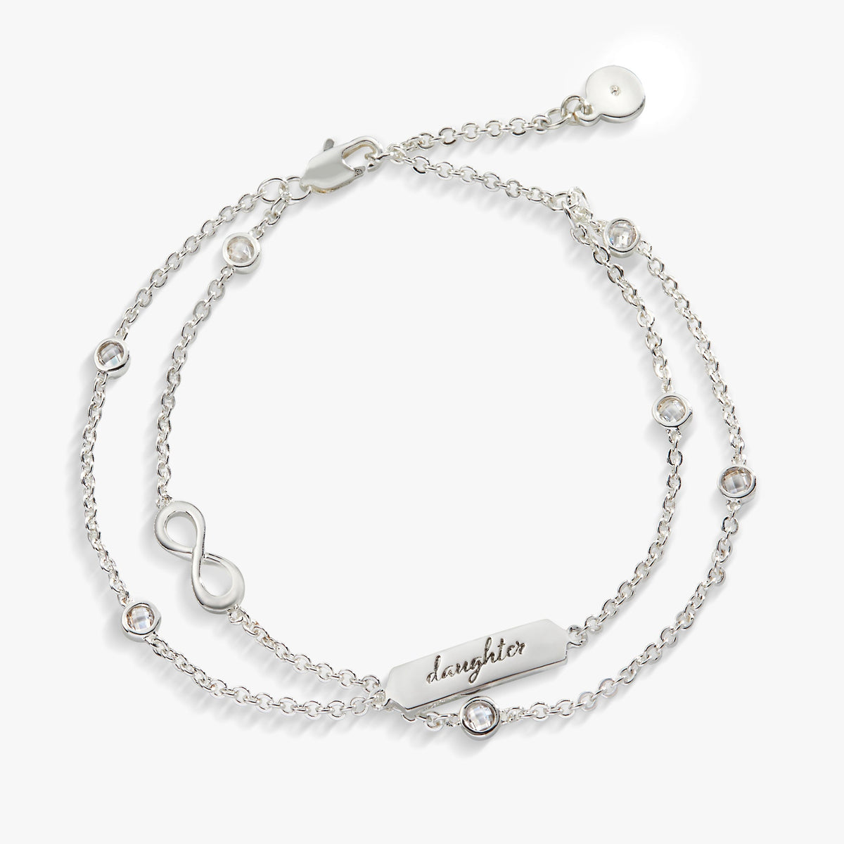 Daughter Infinity Chain Double Strand Bracelet, Bracelets, $ 38.00, A Moment Of Now™