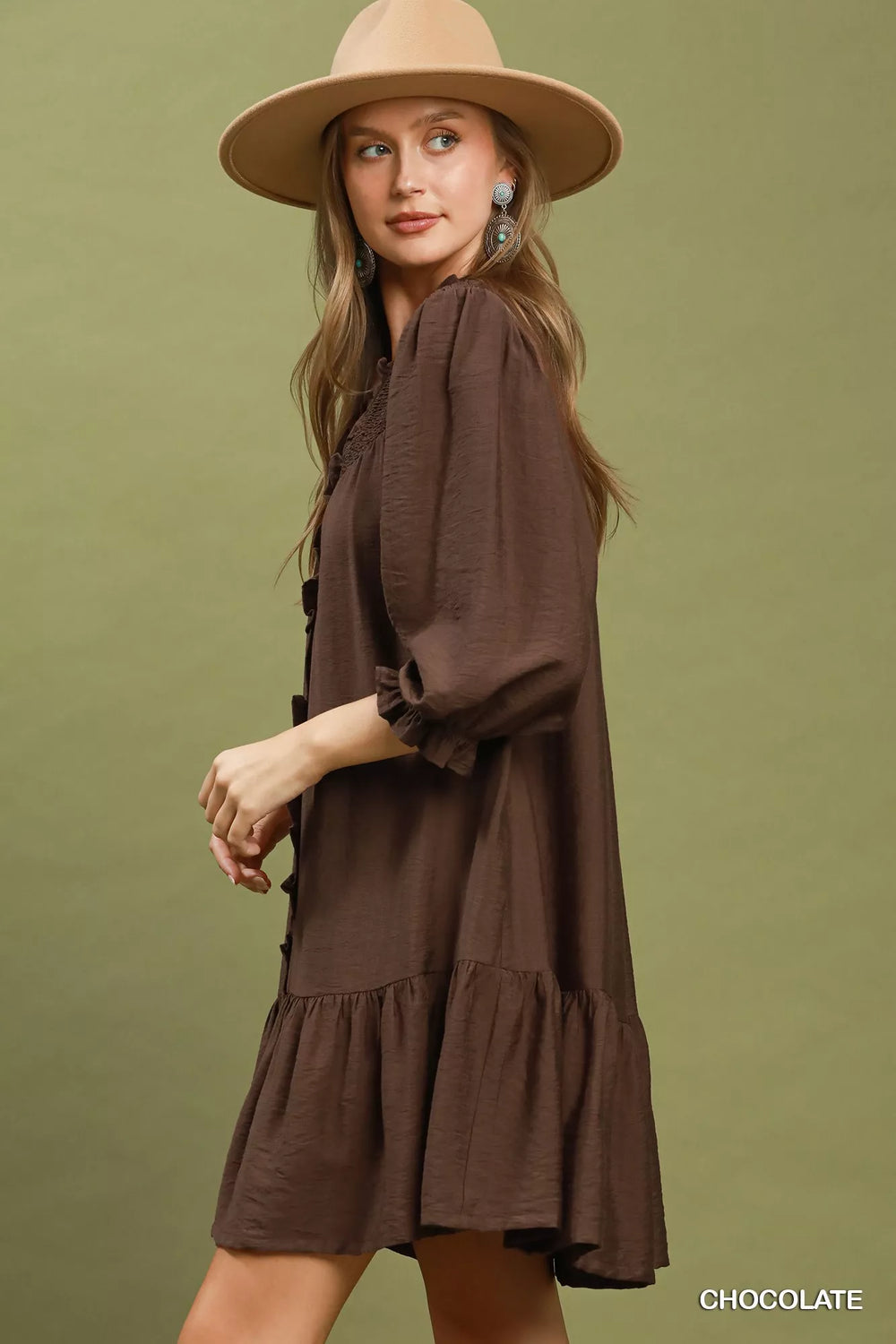 Smocked Ruffle Detail Tiered Mini Dress | Boutique In USA, Dresses, $ 59.00, A Moment Of Now™