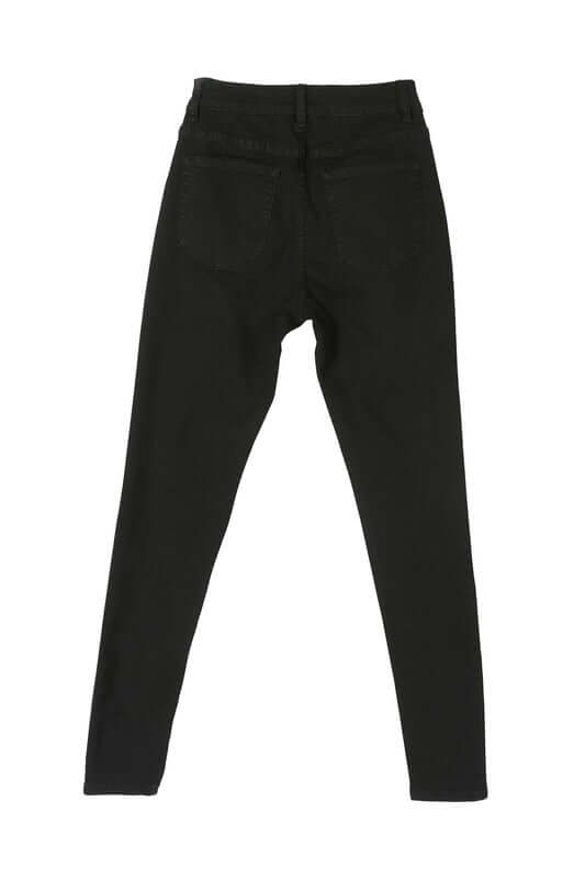 Black Denim Slim Fit Mid-Rise Skinny Jeans, Lilou, A Moment Of Now