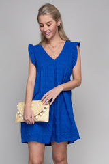 Shop Chic Ruffle Trim Sleeve Midi Dress Summer Dress, Dresses, USA Boutique