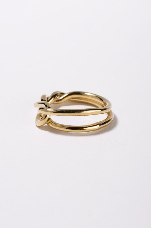 Shop Korean Gold Plated Twisted Ring | Shop Boutique Fashion Jewelry, Rings, USA Boutique