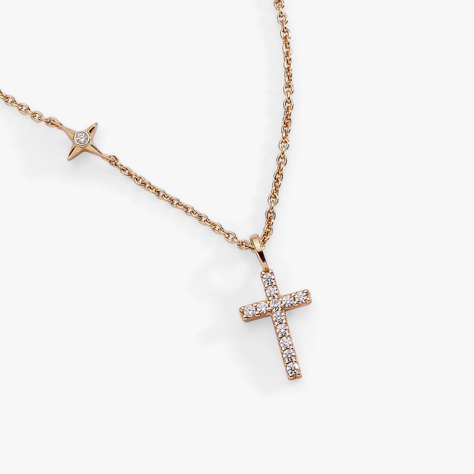Cross Delicate Pave Crystal Pendant Necklace, Necklaces, $ 78.00, A Moment Of Now™