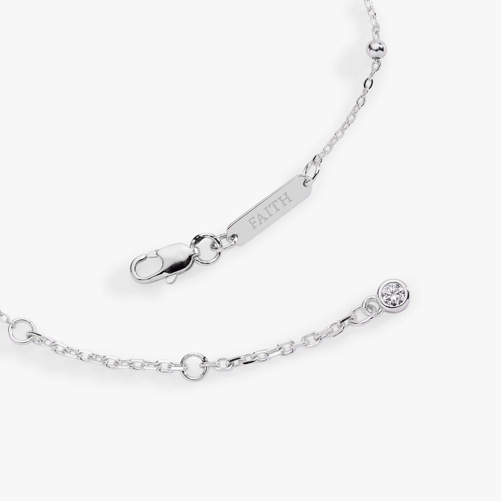 Cross Delicate Pave Crystal Beaded Strand Bracelet, Bracelets, $ 68.00, A Moment Of Now™