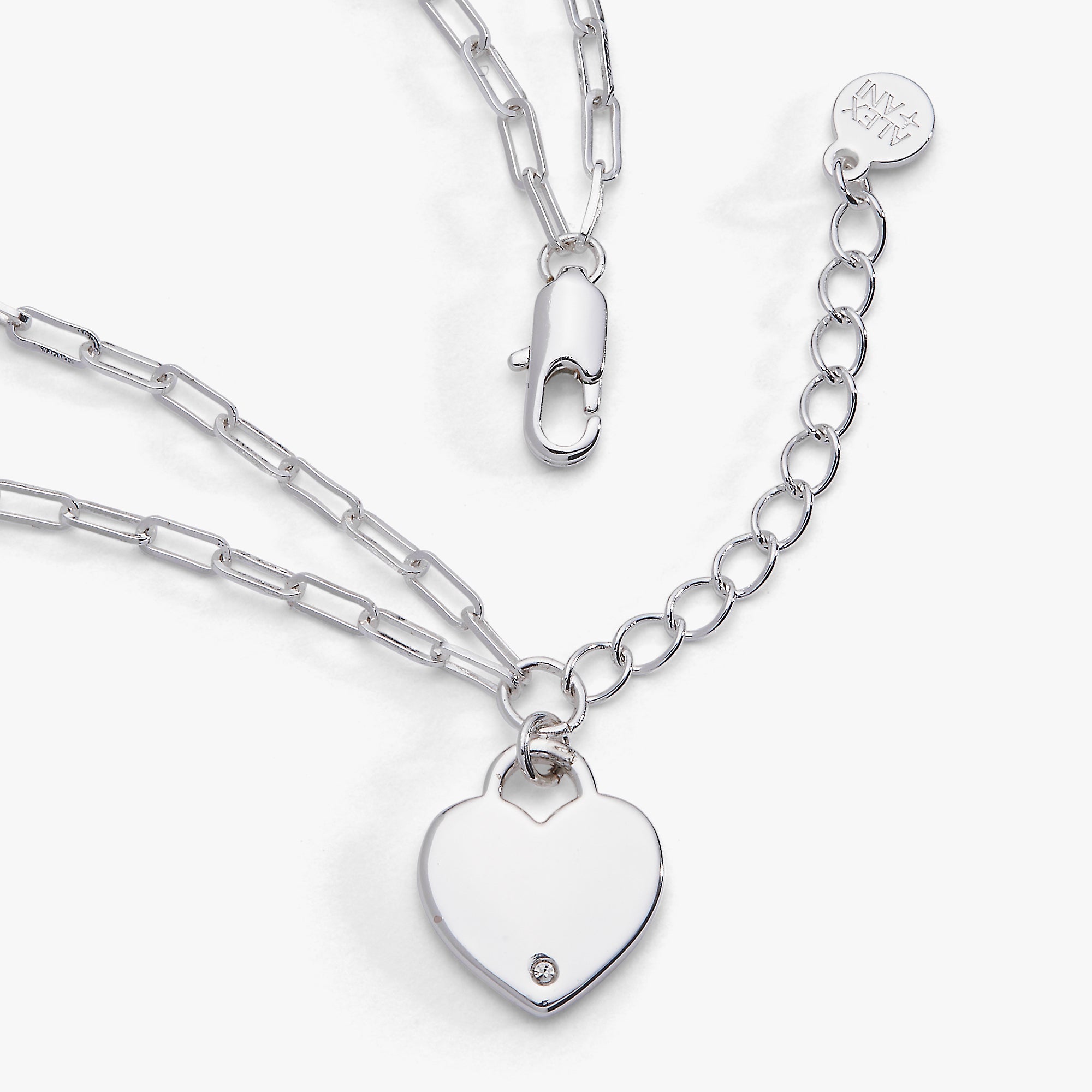 Heart Charm Double Paperclip Chain Bracelet, Bracelets, $ 28.00, A Moment Of Now™