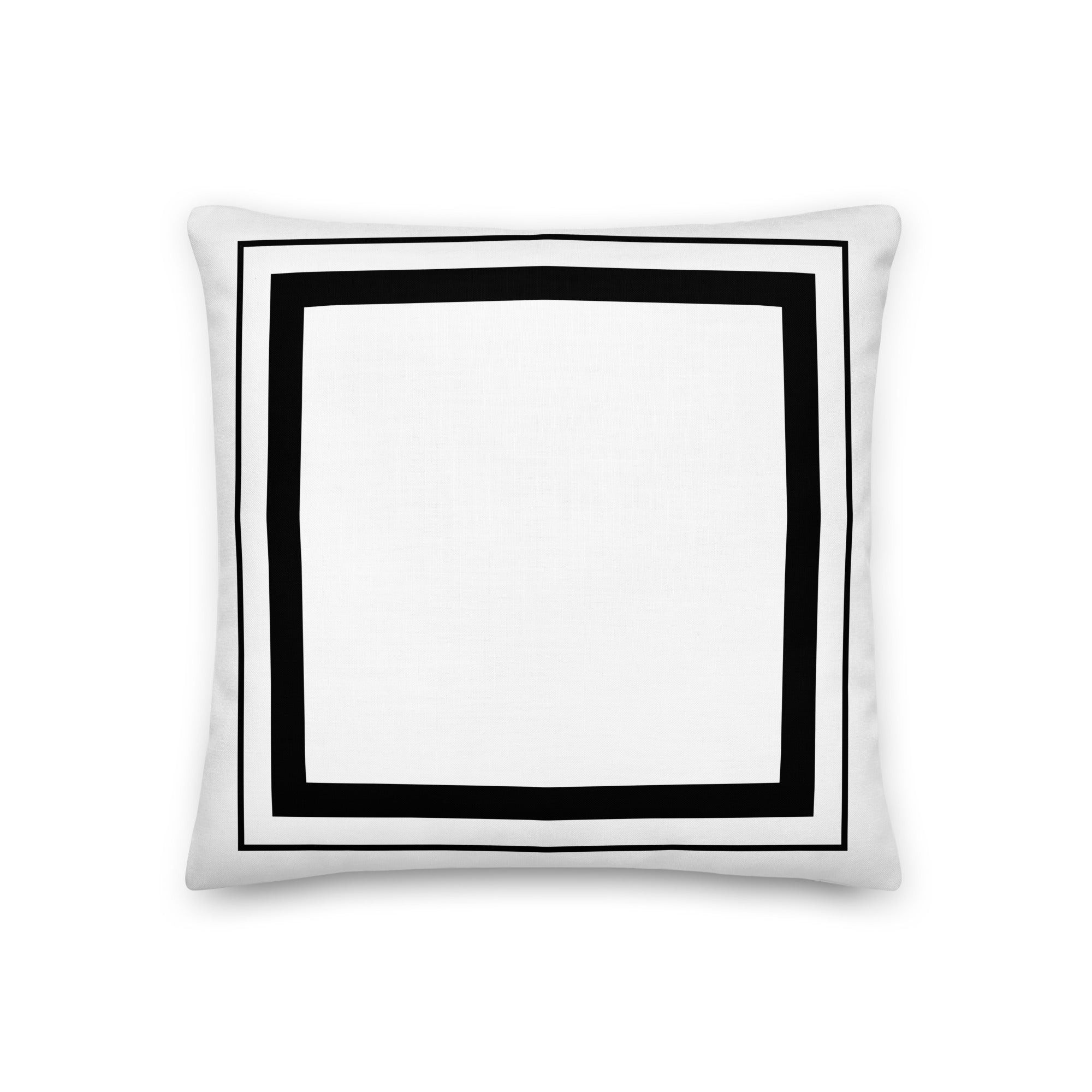 Custom Double Border Frame Decorative Throw Pillow Cushion