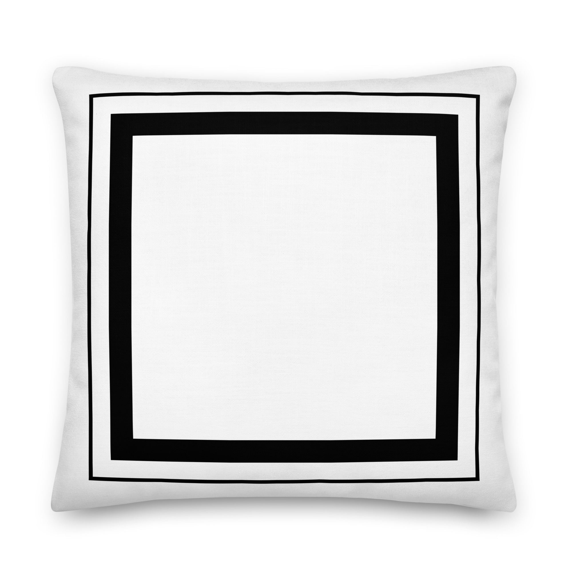 Custom Double Border Frame Decorative Throw Pillow Cushion