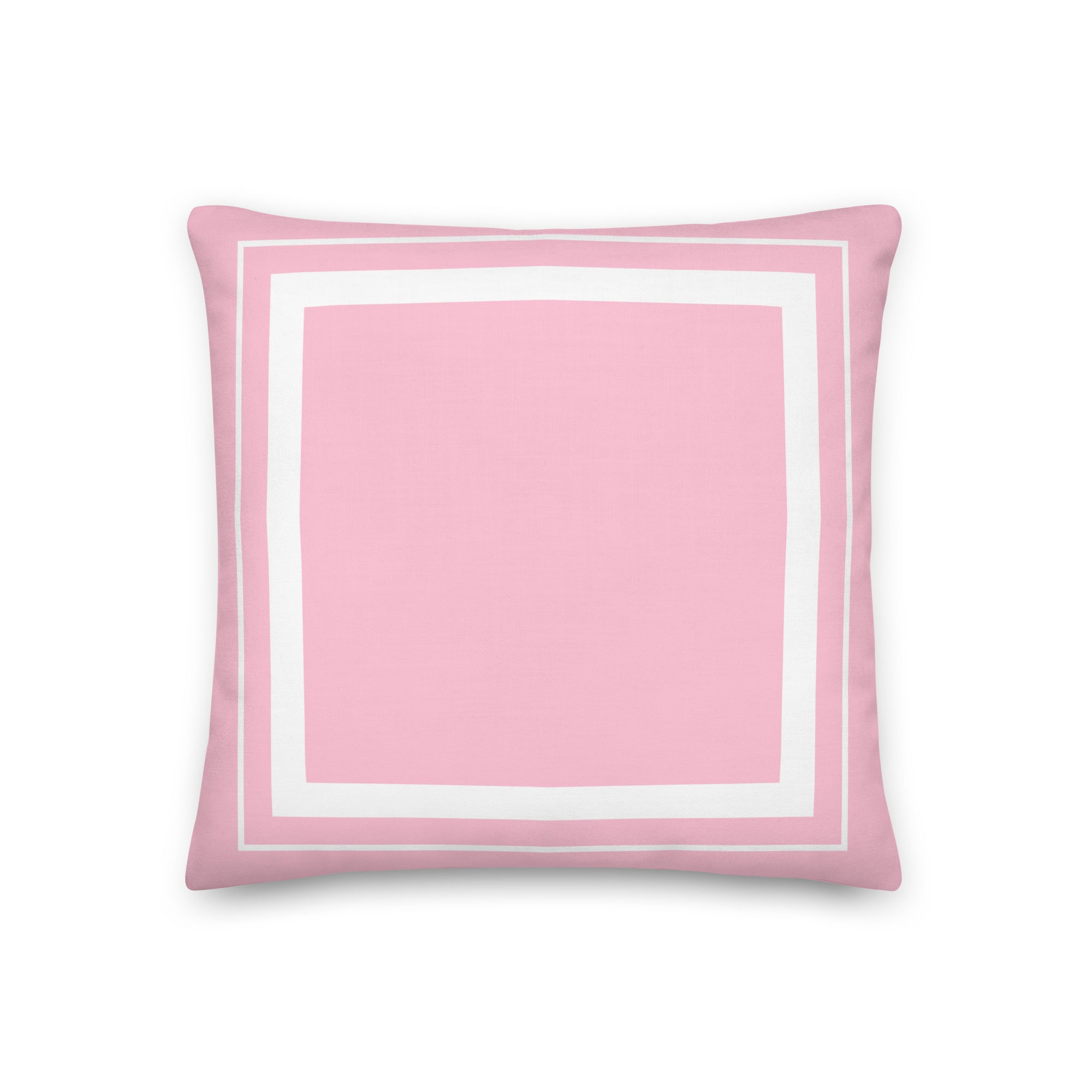 Custom Double Border Frame Decorative Throw Pillow Cushion