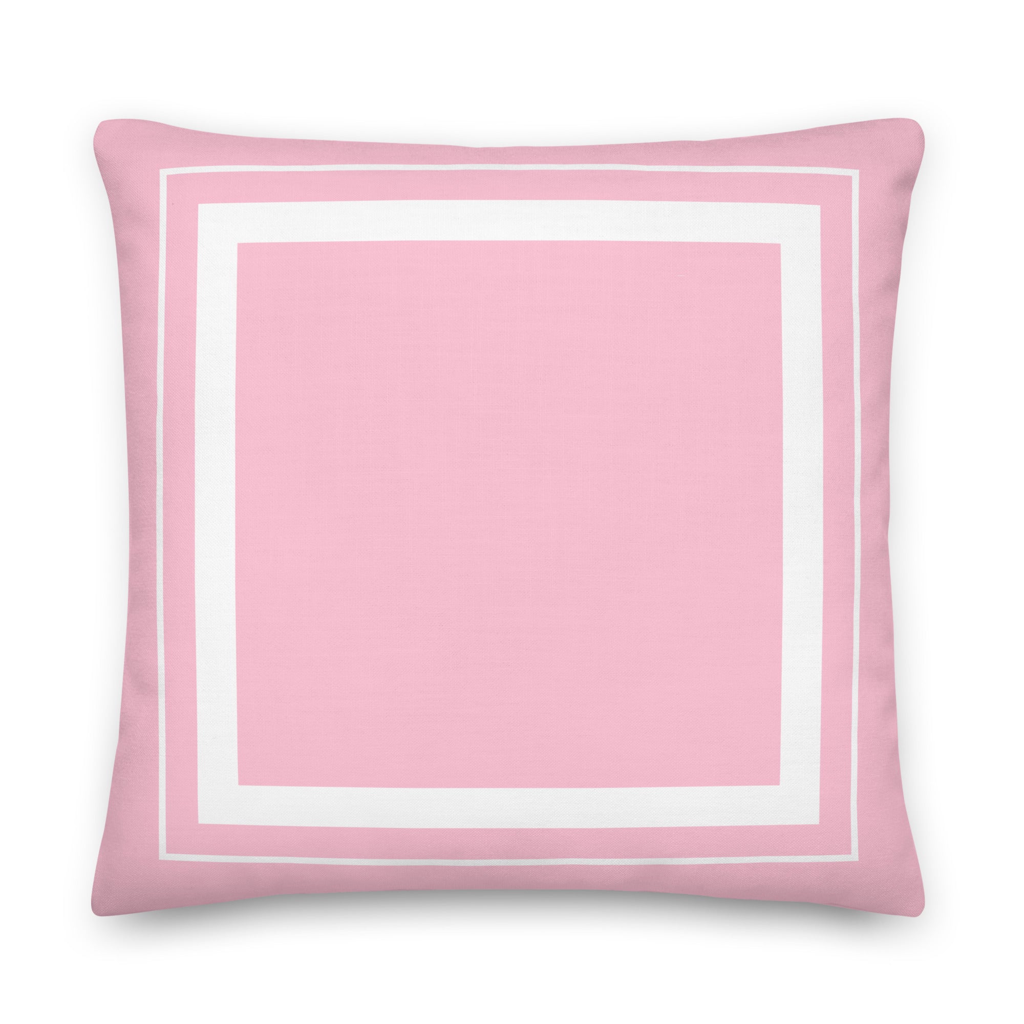 Custom Double Border Frame Decorative Throw Pillow Cushion