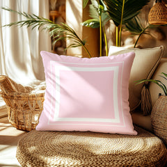 Custom Double Border Frame Decorative Throw Pillow Cushion