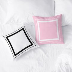Custom Double Border Frame Decorative Throw Pillow Cushion