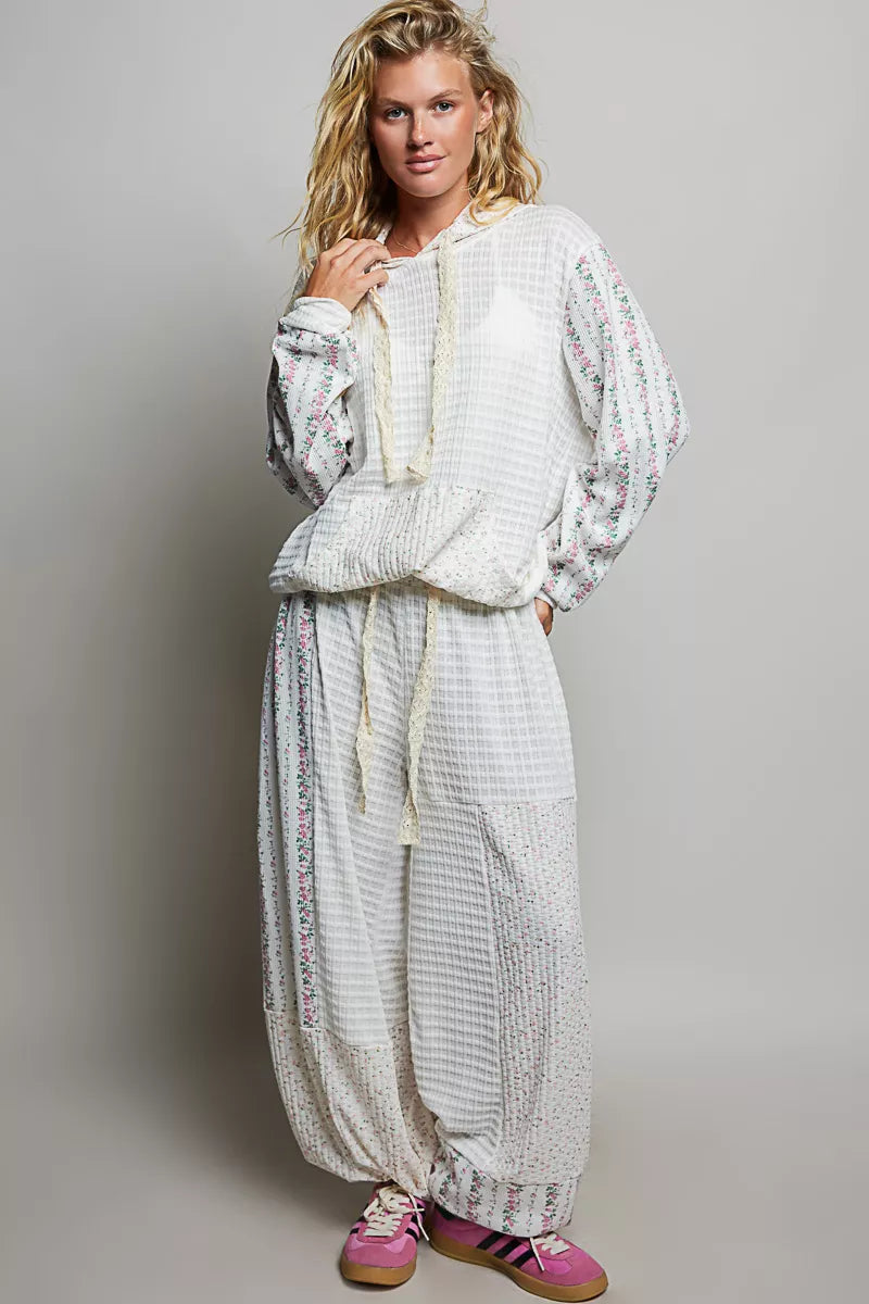 POL Patchwork Mixed Knit Wide Leg Pants, Pants, $ 69.00, A Moment Of Now™