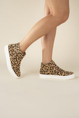 Shop Women's Brown Route-S High Top Leopard Sneakers, Sneakers, USA Boutique