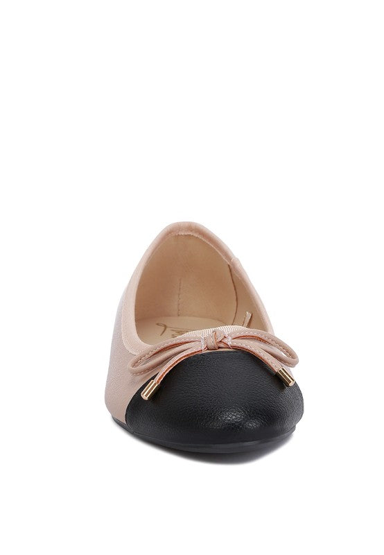 Shop Minato Two Tone Ballet Flats in Nude | Women's Footwear Shoes, Flats, USA Boutique